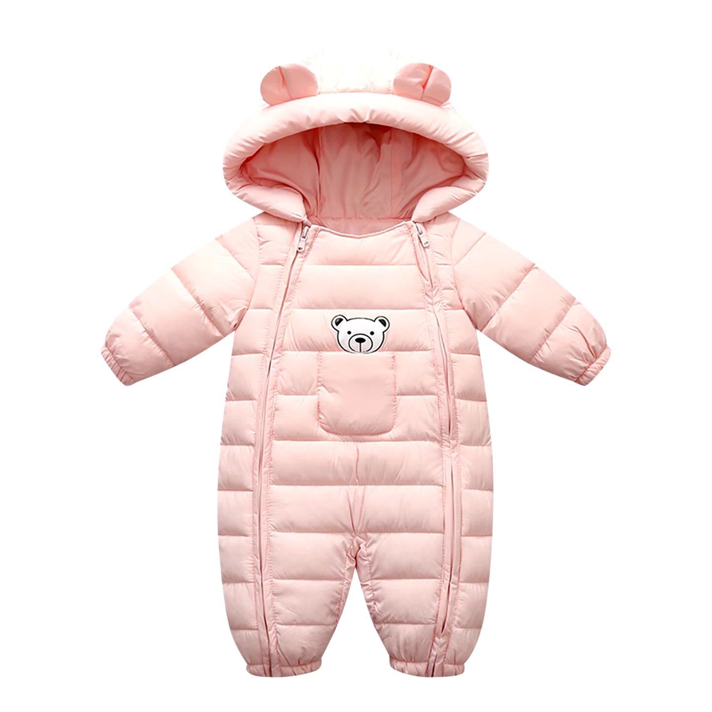 CozyCub Snowsuit - Girls Boys Hooded Outdoor Thick Warm Windproof Coat Romper Snowsuit