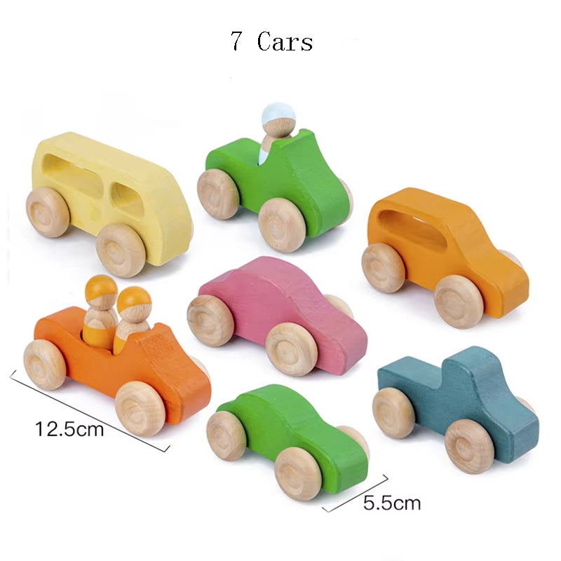 DIY Children'S Wooden Toy Creative Stack Balance Rainbow Building Blocks Large Size Montessori Educational Toy for Kids Children