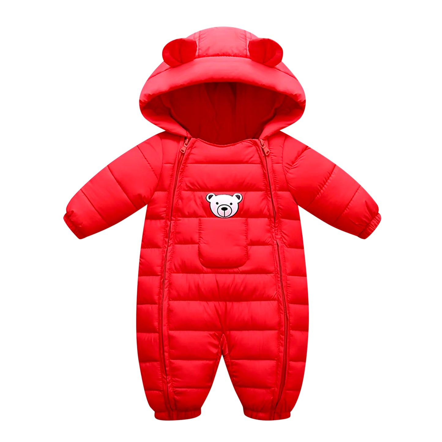 CozyCub Snowsuit - Girls Boys Hooded Outdoor Thick Warm Windproof Coat Romper Snowsuit