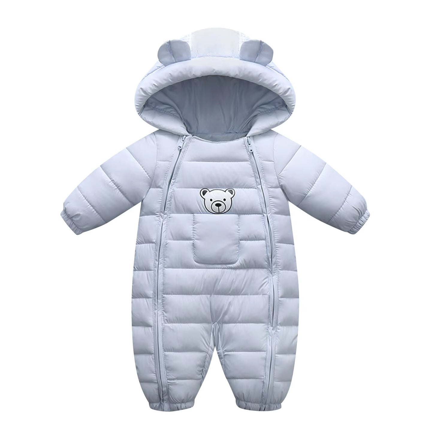 CozyCub Snowsuit - Girls Boys Hooded Outdoor Thick Warm Windproof Coat Romper Snowsuit