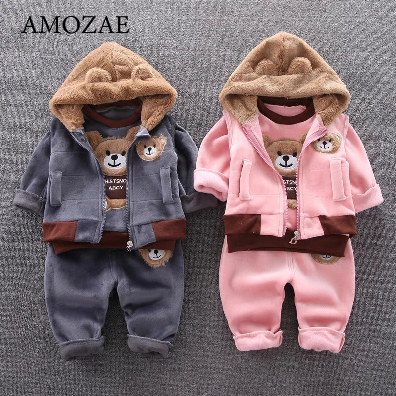 SnuggleSport Outfit - Autumn/Winter Warm Newborn Children'S Clothes Infant Clothing Sets