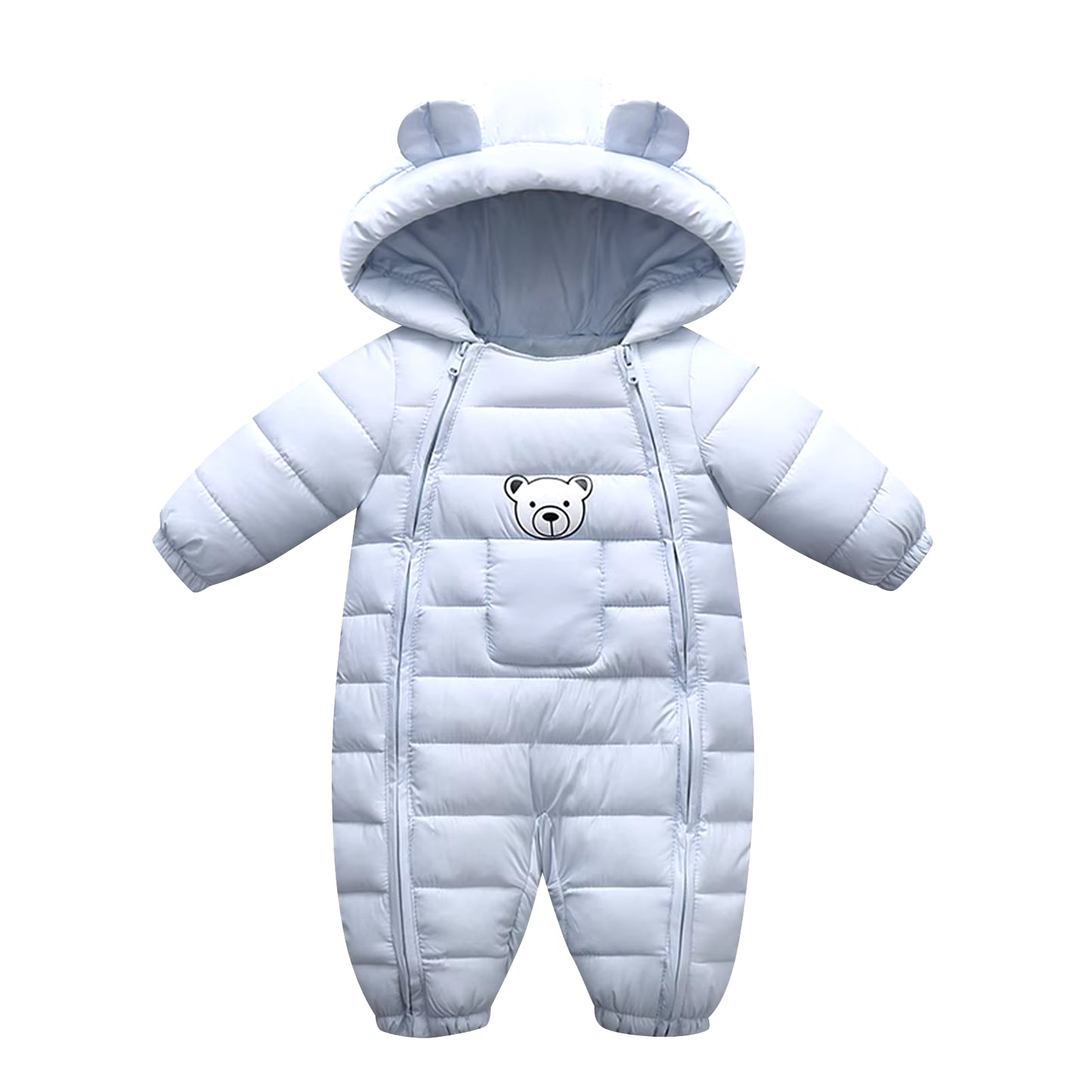 CozyCub Snowsuit - Girls Boys Hooded Outdoor Thick Warm Windproof Coat Romper Snowsuit