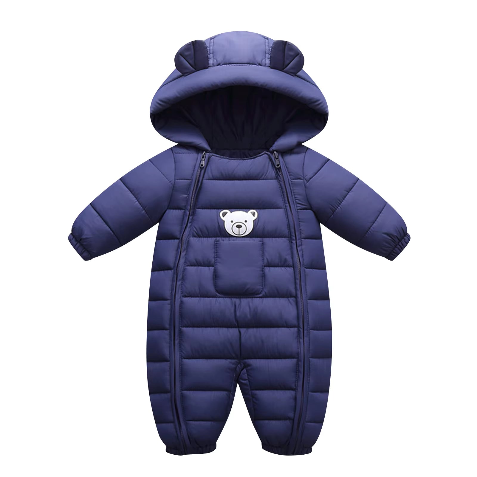 CozyCub Snowsuit - Girls Boys Hooded Outdoor Thick Warm Windproof Coat Romper Snowsuit